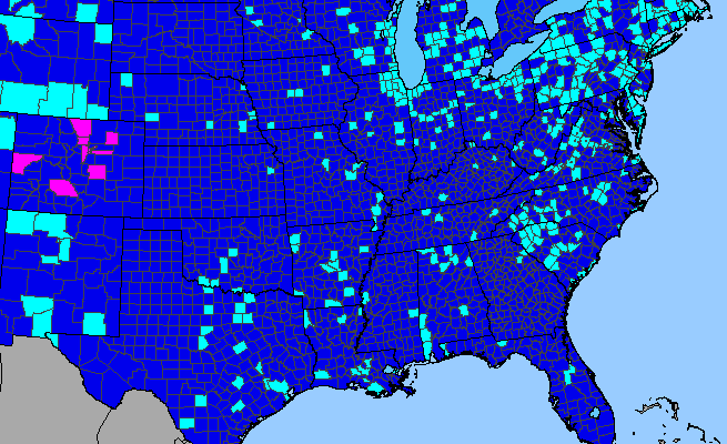 The range of Senecio vulgaris